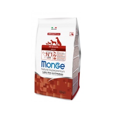 MONGE ALL BREEDS ADULT AGNELLO,RISO,PATATE  KG. 2,5