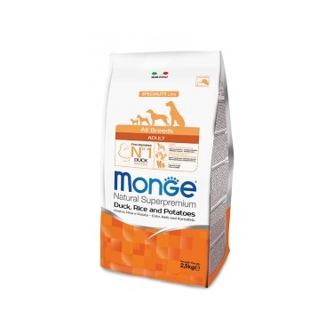 MONGE ALL BREEDS ADULT ANATRA,RISO,PATATE   KG. 2,5